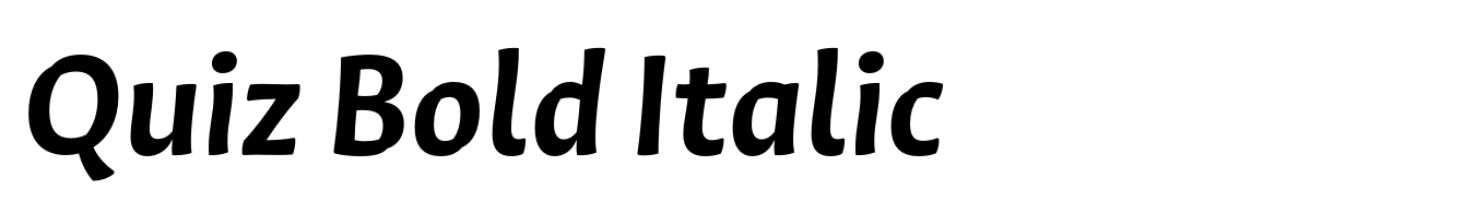 Quiz Bold Italic